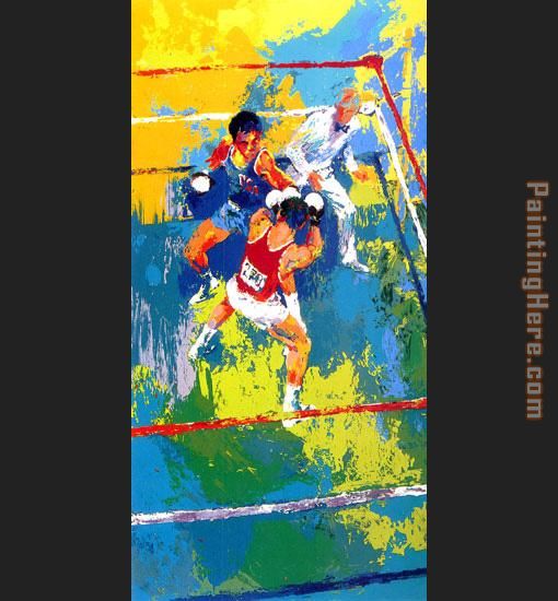 Leroy Neiman Olympic Boxing Moscow 1980